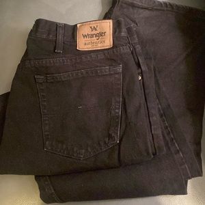 MENS Wrangler black jeans 36x32 straight leg